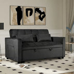 Velvet Convertible Sofa Bed - Pull-Out with Storage