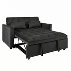 Velvet Convertible Sofa Bed - Pull-Out with Storage