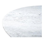 Grey Marble Round Dining Table with Cross Legs - Seats 4