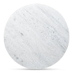 Grey Marble Round Dining Table with Cross Legs - Seats 4