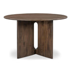 Grey Marble Round Dining Table with Cross Legs - Seats 4