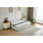 Cotton Upholstered Twin Daybed - with 2 Storage Drawers