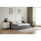 Cotton Upholstered Twin Daybed - with 2 Storage Drawers