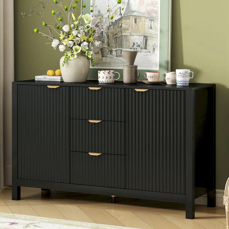 MDF Entryway Cabinet - 3 Drawers with Adjustable Shelves