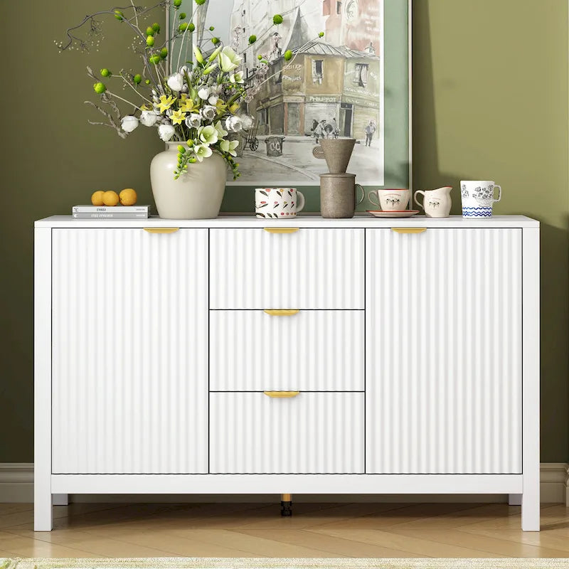 MDF Entryway Cabinet - 3 Drawers with Adjustable Shelves