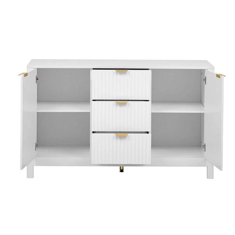 MDF Entryway Cabinet - 3 Drawers with Adjustable Shelves