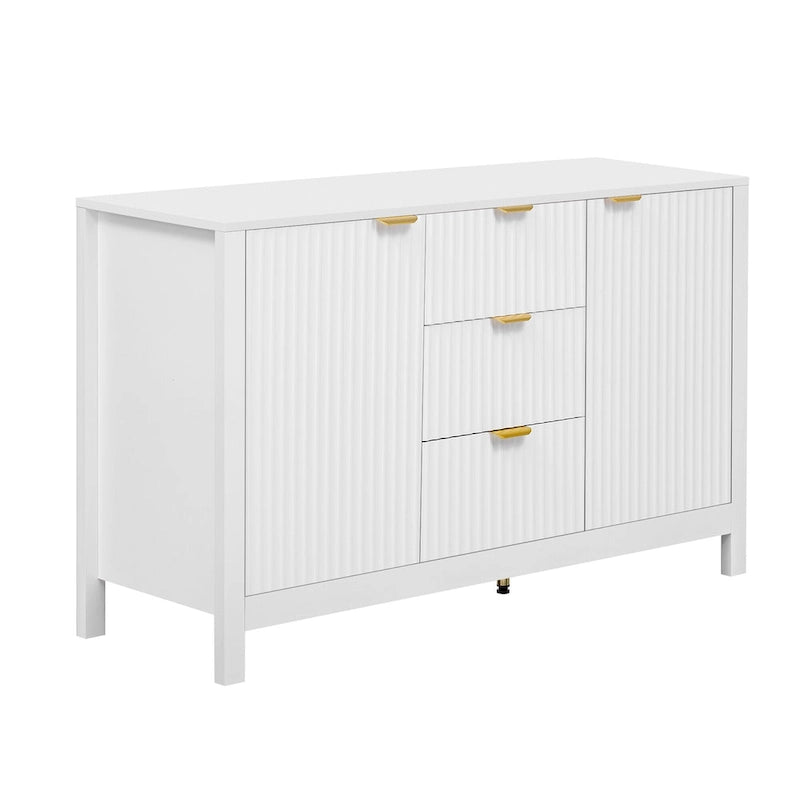 MDF Entryway Cabinet - 3 Drawers with Adjustable Shelves