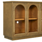 4-Door Buffet Cabinet with Arched Glass Doors