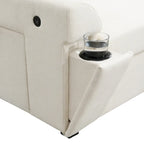 Chenille U-Shaped Sectional Sofa - 6-Seater with Storage & USB