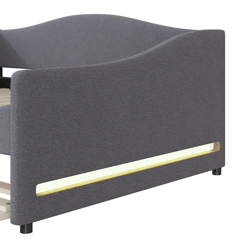 Teddy Fleece Full Daybed - with Trundle & LED Lights