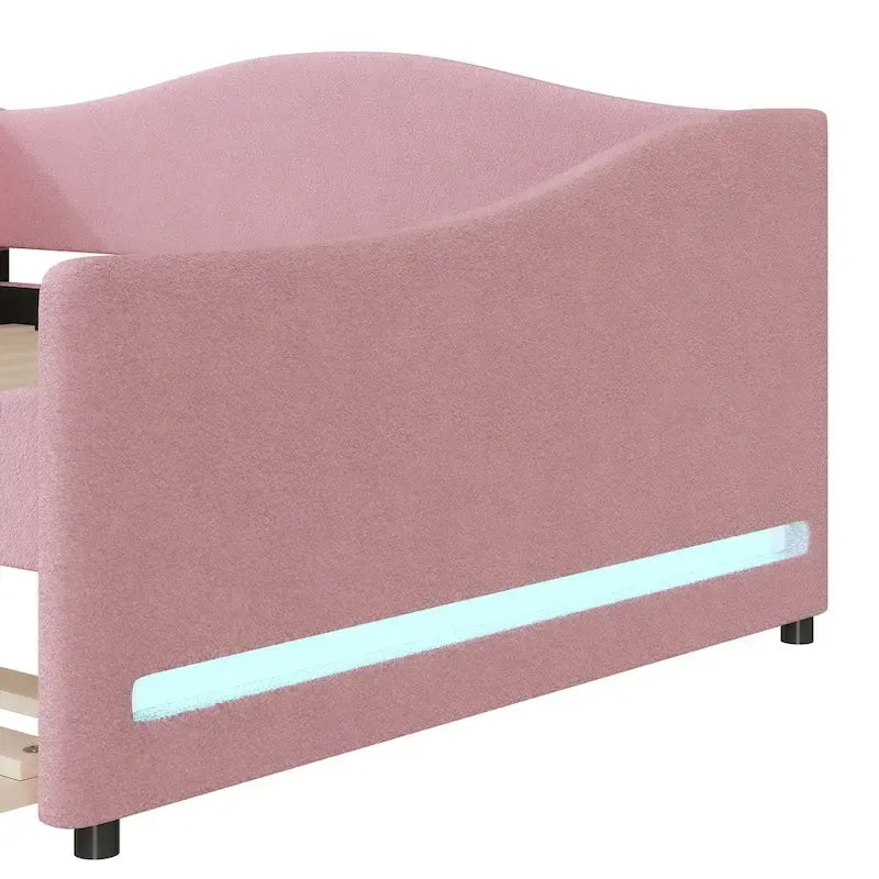 Teddy Fleece Full Daybed - with Trundle & LED Lights