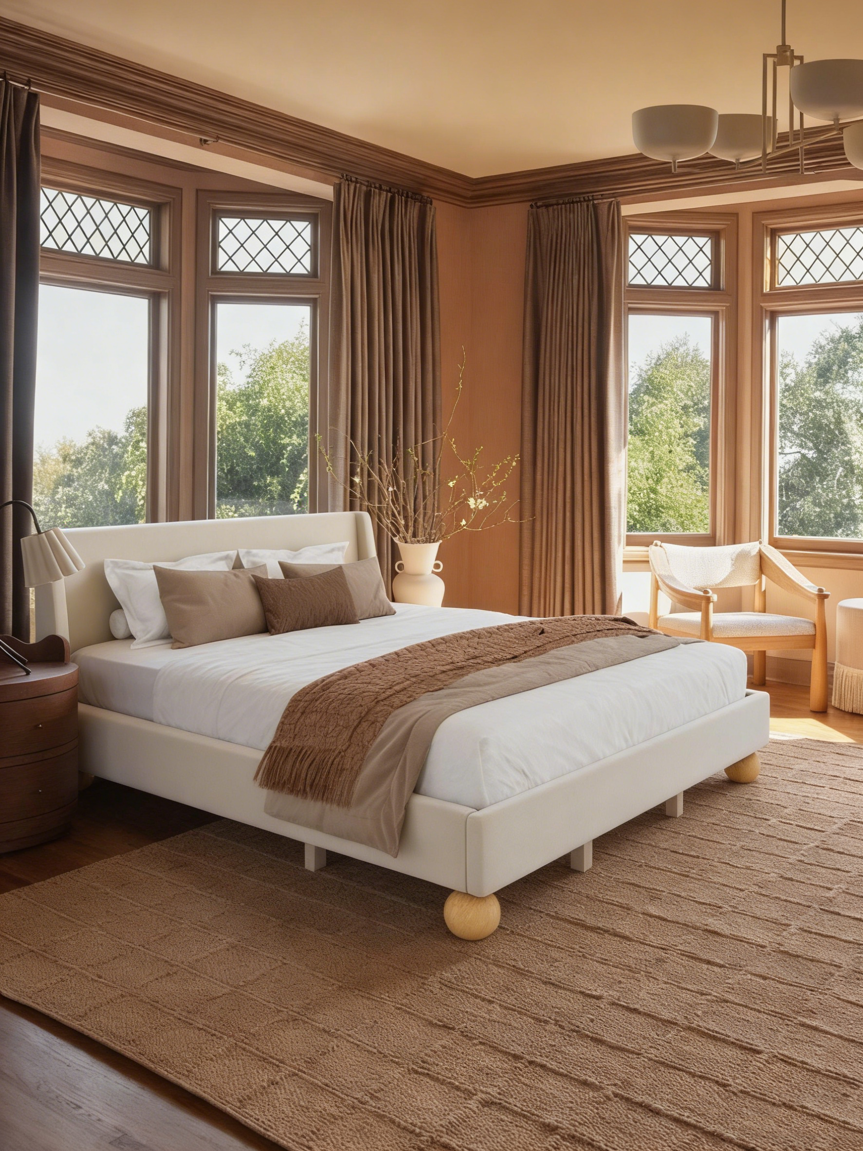 Gray Upholstered Platform Bed - Queen/King Size