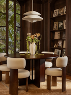 Grey Marble Round Dining Table with Cross Legs - Seats 4