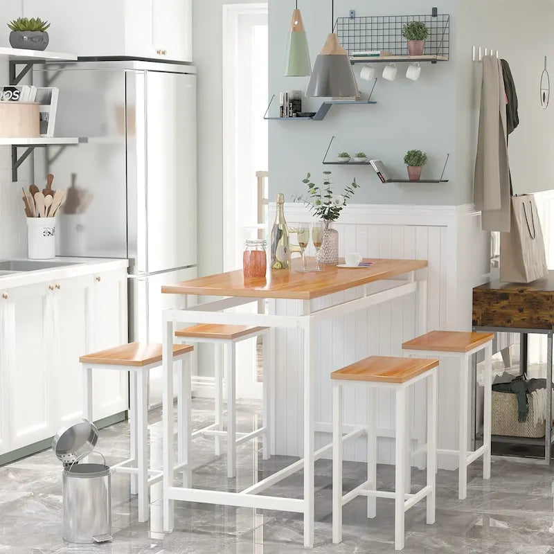 Industrial Dining Table Set - Counter Height - 5-Piece for 4
