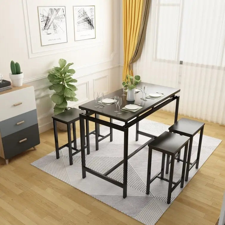 Industrial Dining Table Set - Counter Height - 5-Piece for 4
