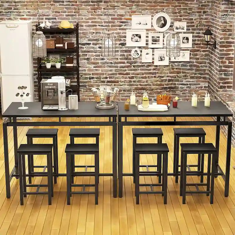Industrial Dining Table Set - Counter Height - 5-Piece for 4