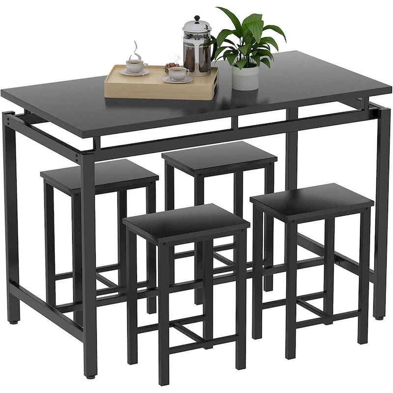 Industrial Dining Table Set - Counter Height - 5-Piece for 4