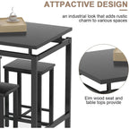Industrial Dining Table Set - Counter Height - 5-Piece for 4