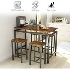 Industrial Dining Table Set - Counter Height - 5-Piece for 4