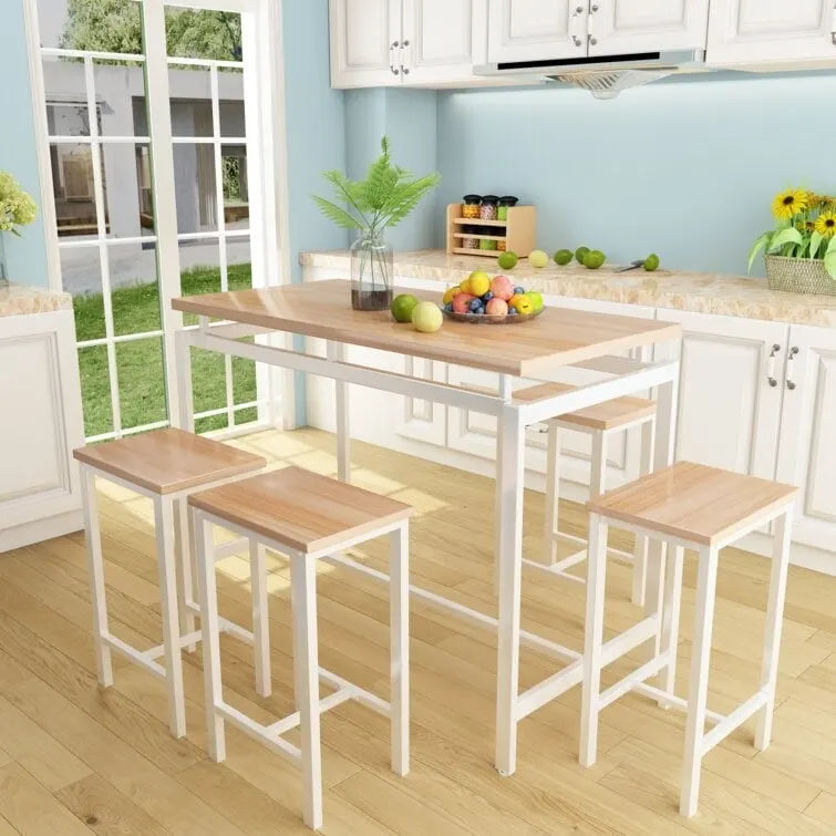 Industrial Dining Table Set - Counter Height - 5-Piece for 4