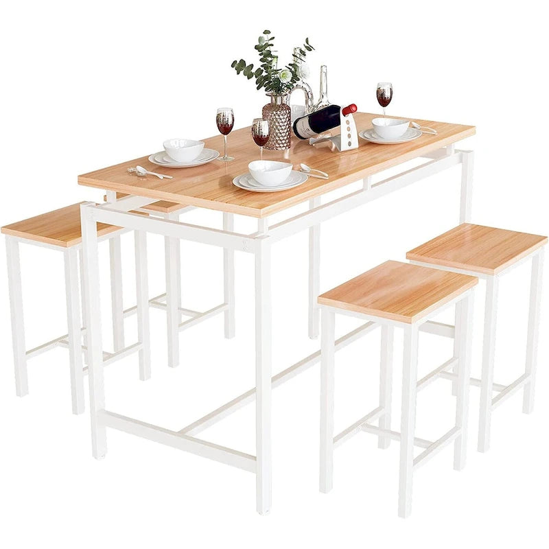 Industrial Dining Table Set - Counter Height - 5-Piece for 4