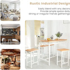 Industrial Dining Table Set - Counter Height - 5-Piece for 4
