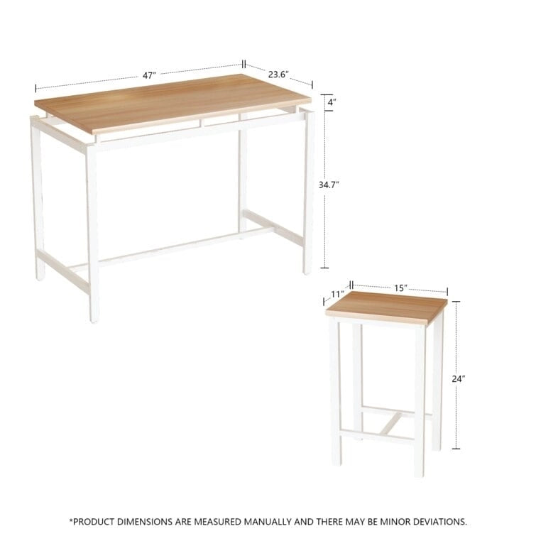Industrial Dining Table Set - Counter Height - 5-Piece for 4