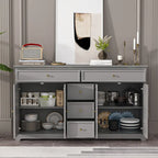 Combo Dresser Chest Storage Cabinet Buffet Sideboard White/Black/Grey