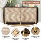 6-Drawer Storage Dresser - Modern with Metal Legs