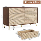 6-Drawer Storage Dresser - Modern with Metal Legs