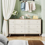 6-Drawer Storage Dresser - Modern with Metal Legs