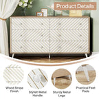 6-Drawer Storage Dresser - Modern with Metal Legs