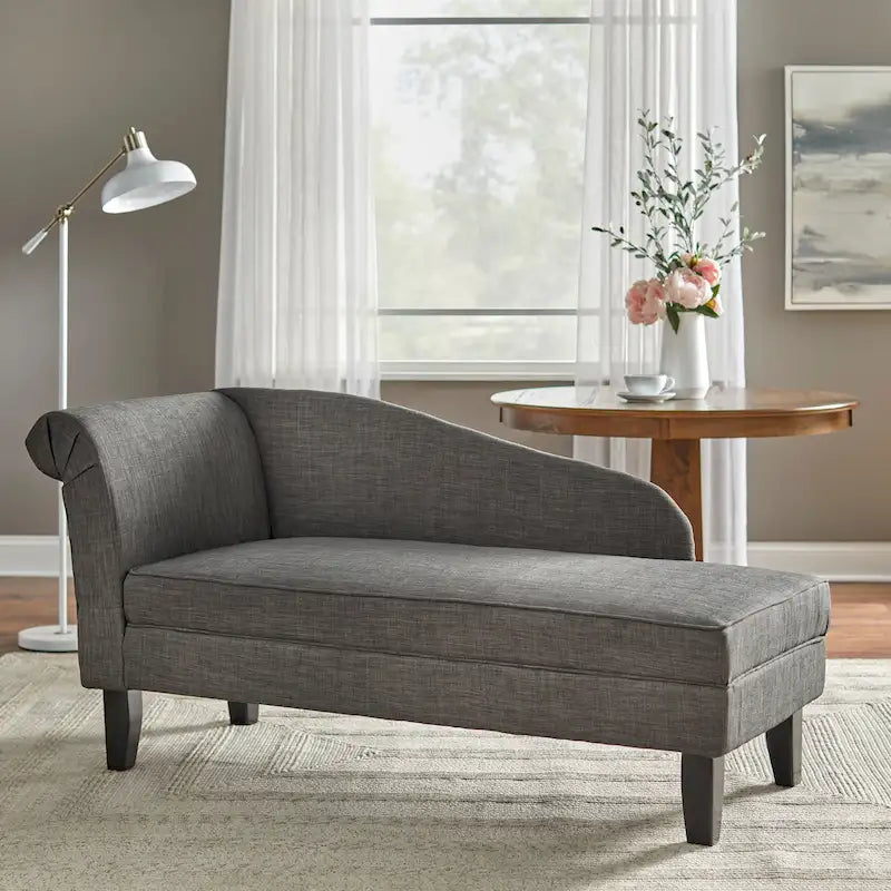 Simple Living Chaise Lounge with Storage Compartment
