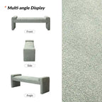 Gray Upholstered Bench - 45" for 2-3 People with Armrests