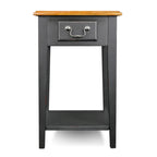 Square Side Table - 1 Drawer with Shelf - 15"