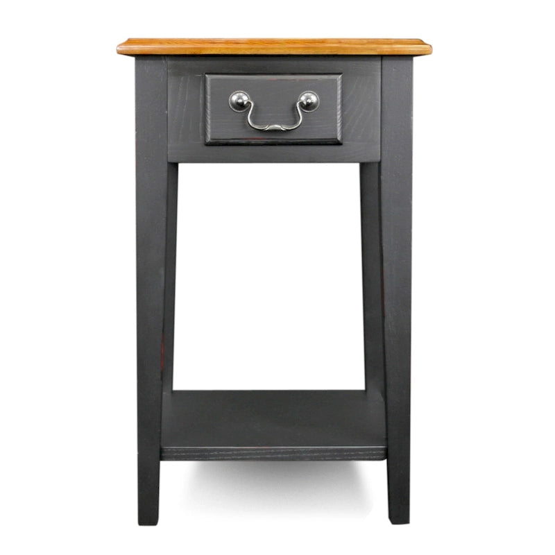 Square Side Table - 1 Drawer with Shelf - 15"