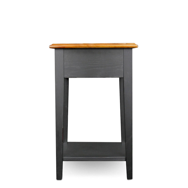 Square Side Table - 1 Drawer with Shelf - 15"