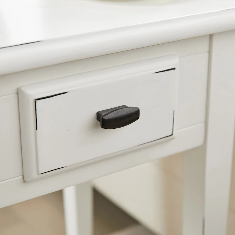 Square Side Table - 1 Drawer with Shelf - 15"