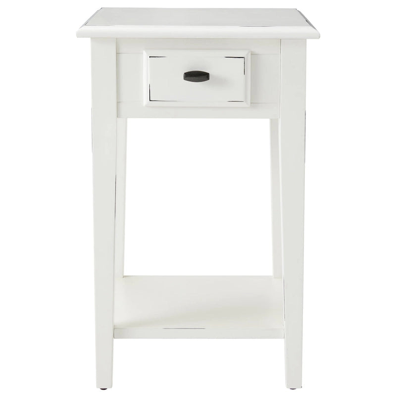 Square Side Table - 1 Drawer with Shelf - 15"