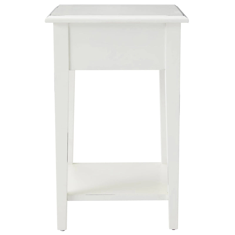 Square Side Table - 1 Drawer with Shelf - 15"