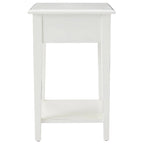 Square Side Table - 1 Drawer with Shelf - 15"