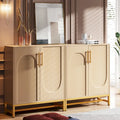 Modern Sideboard Cabinet - 4 Doors with Adjustable Shelves