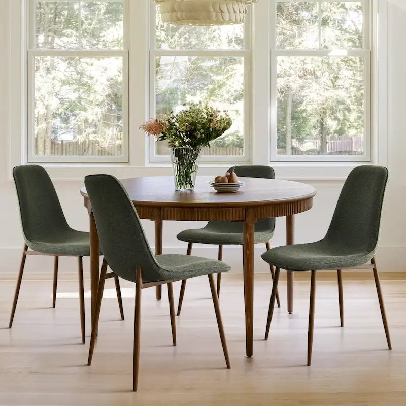Modern Solid Back Side Dining Chair(Set of 4)