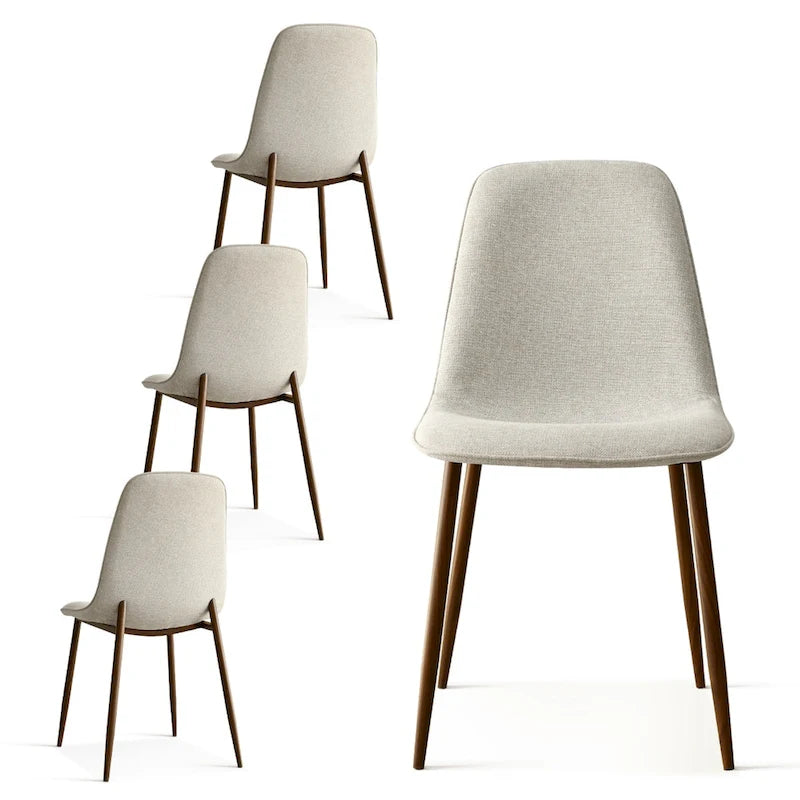 Modern Solid Back Side Dining Chair(Set of 4)