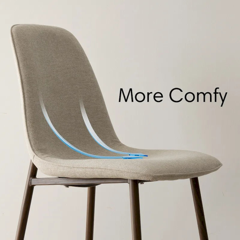 Modern Solid Back Side Dining Chair(Set of 4)