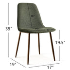 Modern Solid Back Side Dining Chair(Set of 4)
