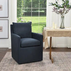Performance Fabric Dining Armchair - Rolling with Casters