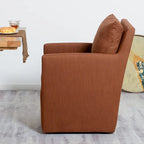 Performance Fabric Dining Armchair - Rolling with Casters