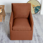 Performance Fabric Dining Armchair - Rolling with Casters