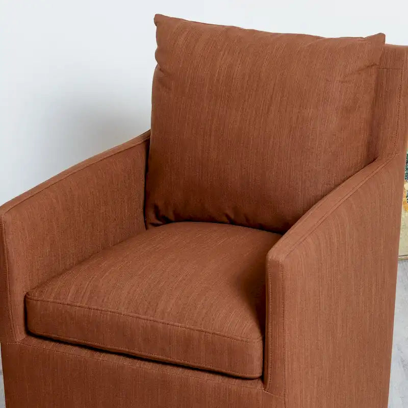 Performance Fabric Dining Armchair - Rolling with Casters